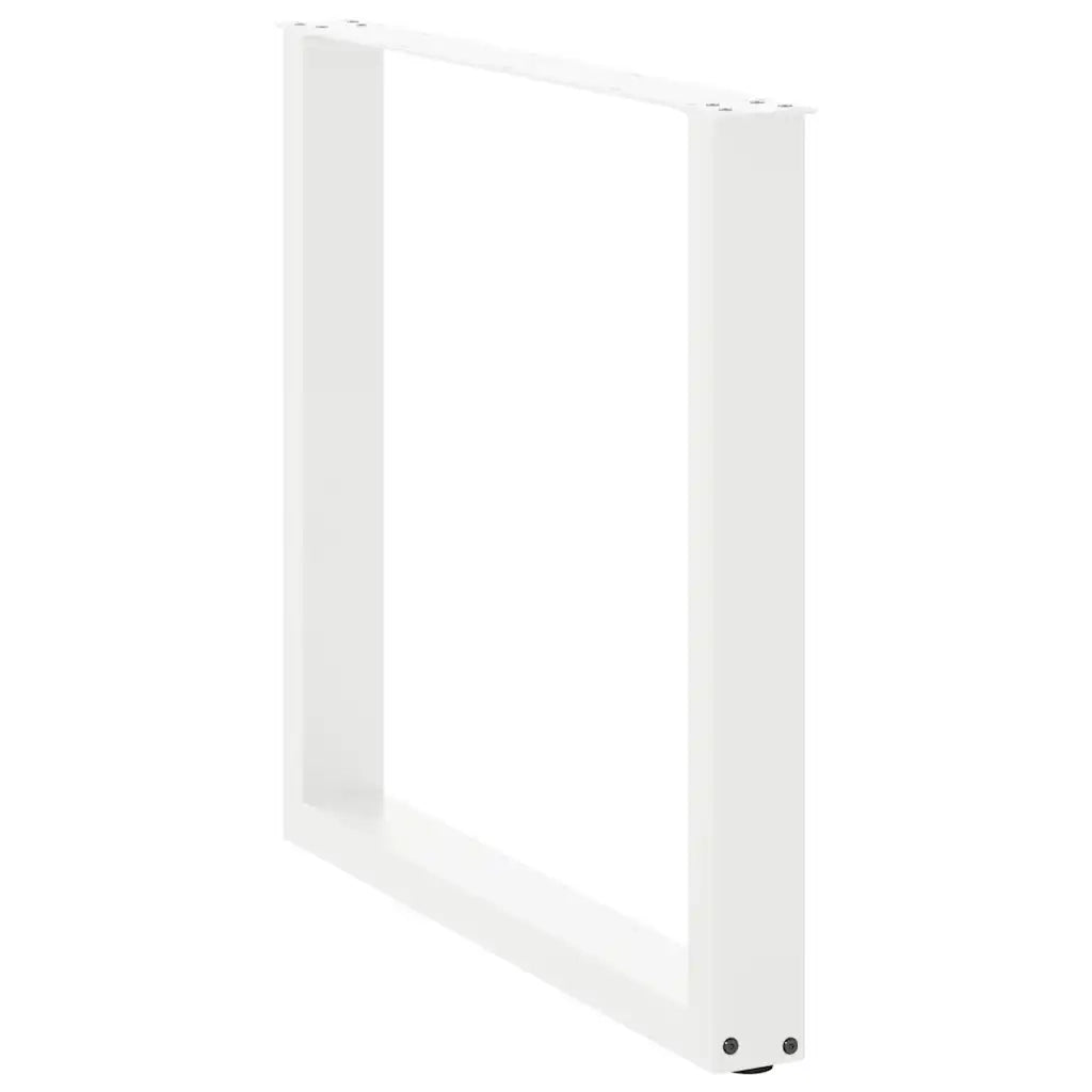 Gambe per tavolo da pranzo a forma di U 3 pz bianche 80x(72-73) cm in acciaio 4013205