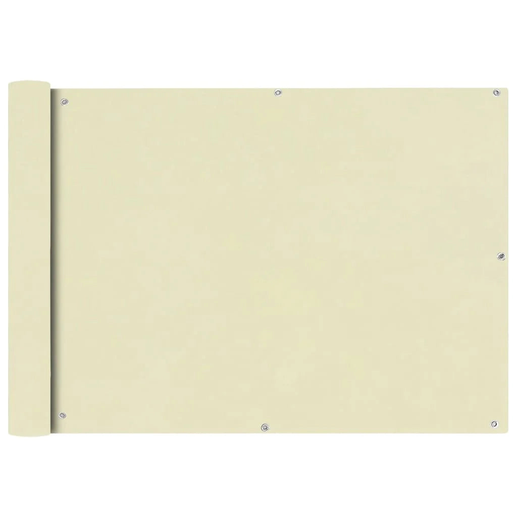 Schermo per balcone schermo per la privacy tessuto Oxford 75 x 600 cm crema 02_0010172