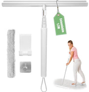 Verstelbare douchewisserset 25-120cm, con holder, wischino in silicone per doccia, vetrina per doccia, bagno, specchio, finestra (bianco)