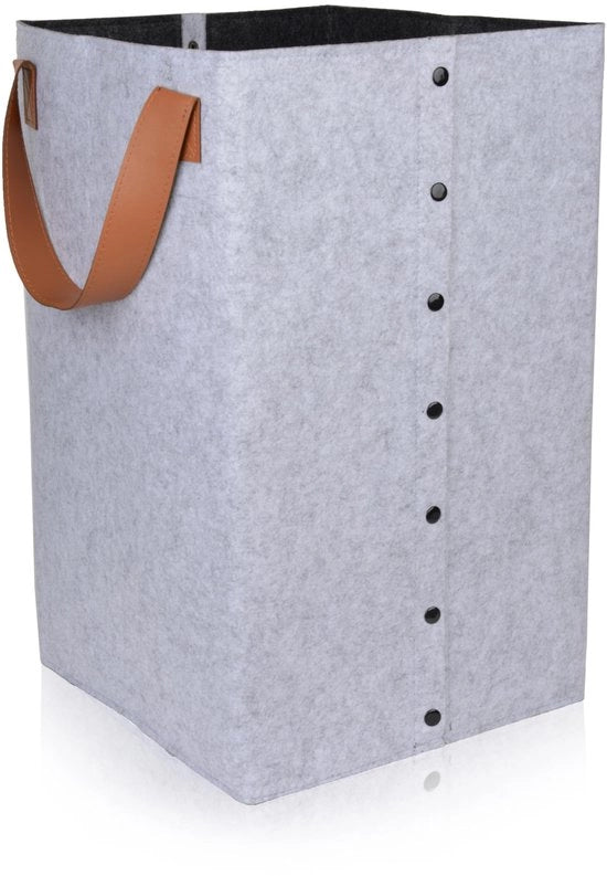 Contenitore per bucato in velluto 50L con maniglie, grande contenitore per bucato in velluto, contenitori di stoccaggio per camere da letto e aree giochi, contenitori di stoccaggio per bucato e giocattoli (grigio)