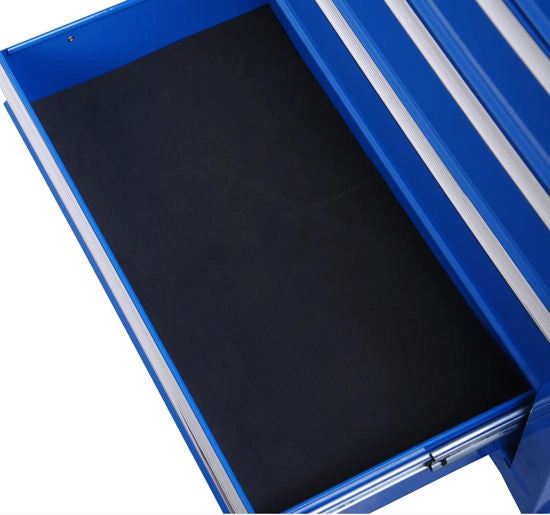 EasyComfort Carrello da Officina a 5 Cassetti con Ruote in Metallo Blu, 67.5x 33 x 77cm