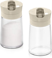 Dispensatore di zucchero in vetro con coperchio - versatile e funzionale - 2 pezzi - marrone - 250 ml