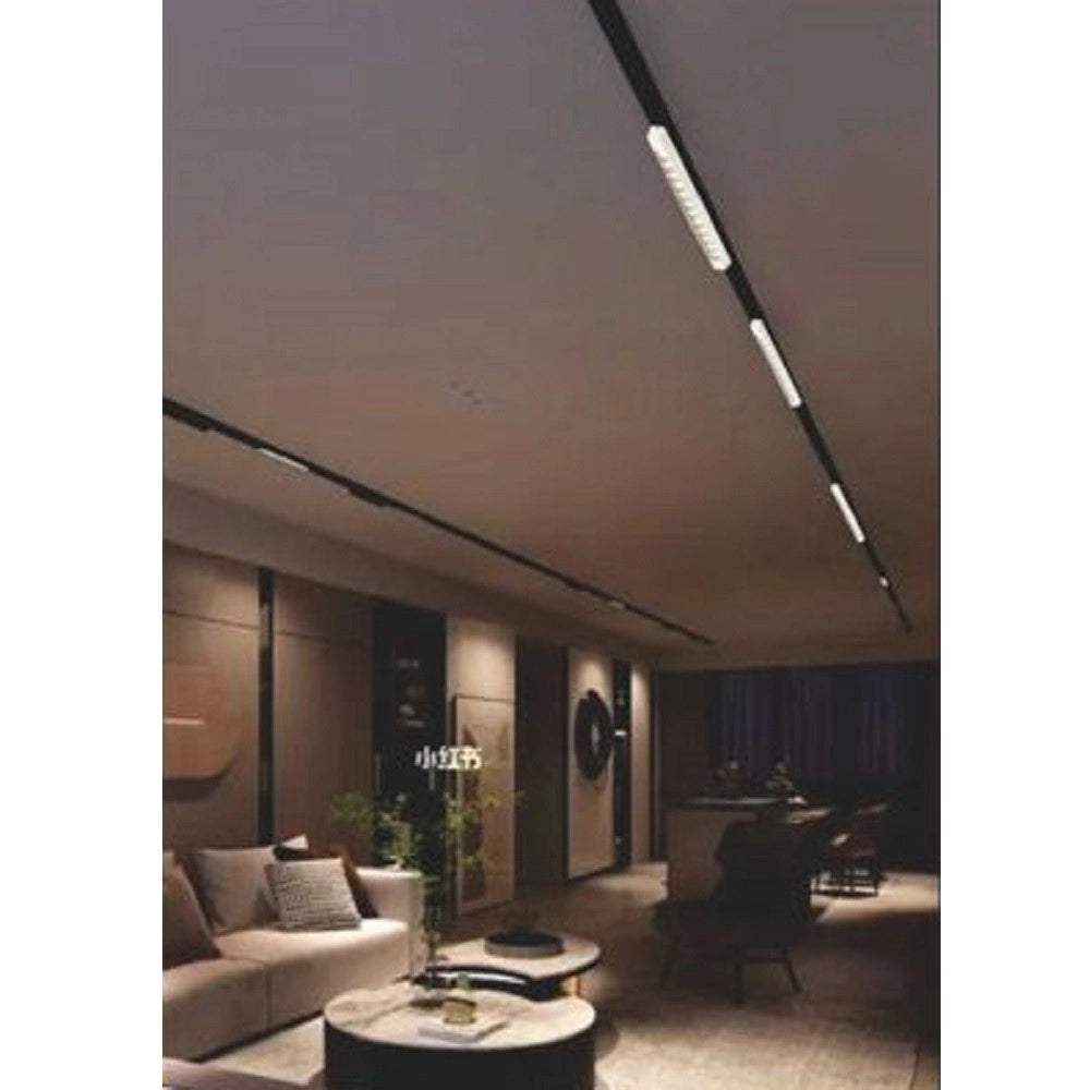 Trade Shop - Faretto Orientabile Binario 26 W 12led Bianco Nero Luce 3000k 6500k 4000k Pst-47 -