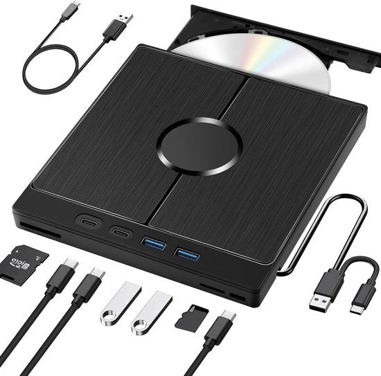 Esterna lettura DVD con lettore SD, bruciatore di DVD RW, USB 3.0, portatile