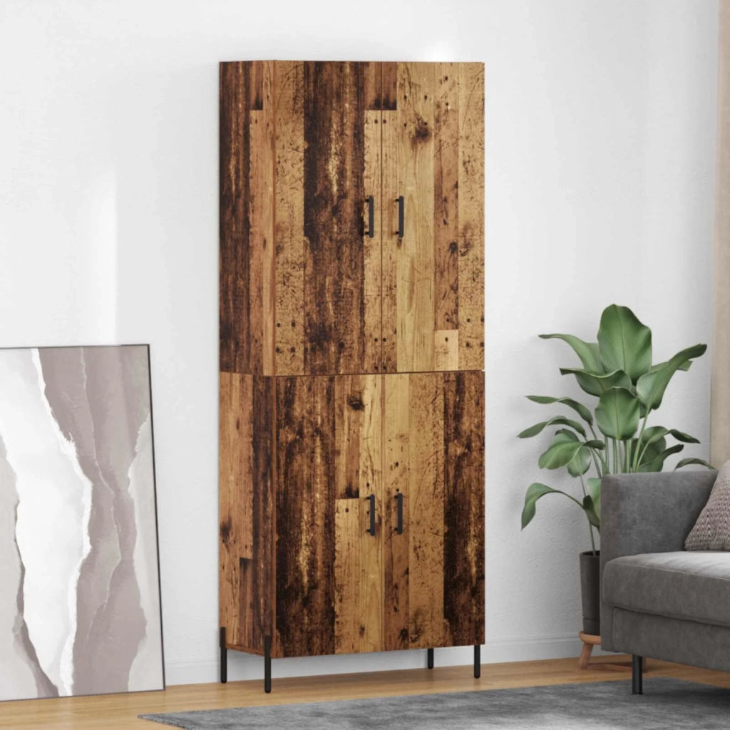 Credenza | Madia | Buffet da pranzo | Armadio da pranzo Legno vecchio 69,5 x 34 x 180 cm Legno multistrato
