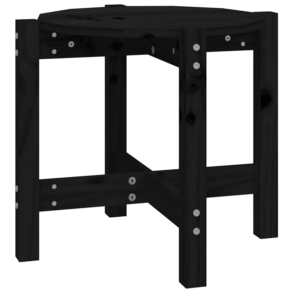 Tavolino da Salotto-Tavolino da soggiorno-Tavolo Nero ? 52,5x45 cm in Legno Massello di Pino