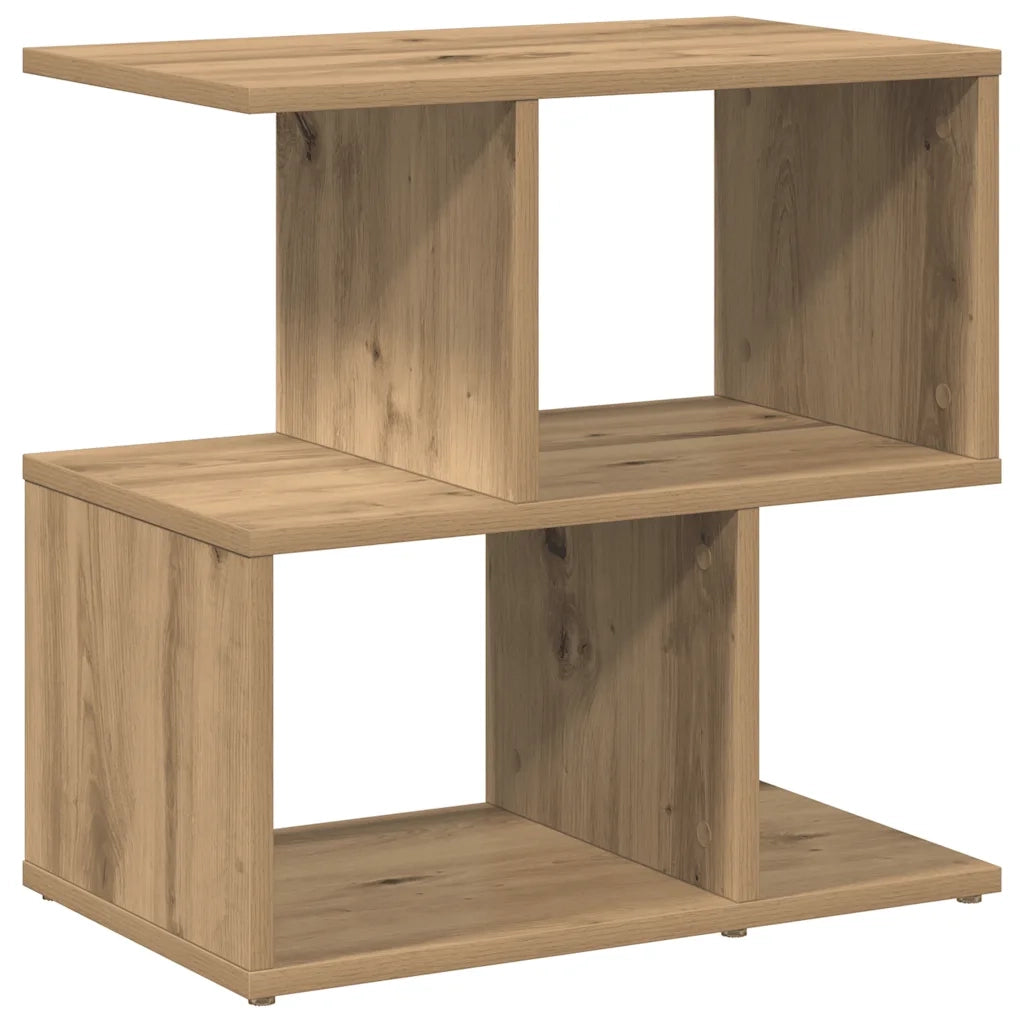 Comodini 2pz-Set di 2 Tavolino da notte Rovere Artigianale 50x30x51,5 cm Legno Multistrato