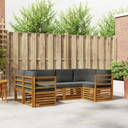 Set divano sezionale con cuscino 6 pcs Naturale e Antracite 3375352