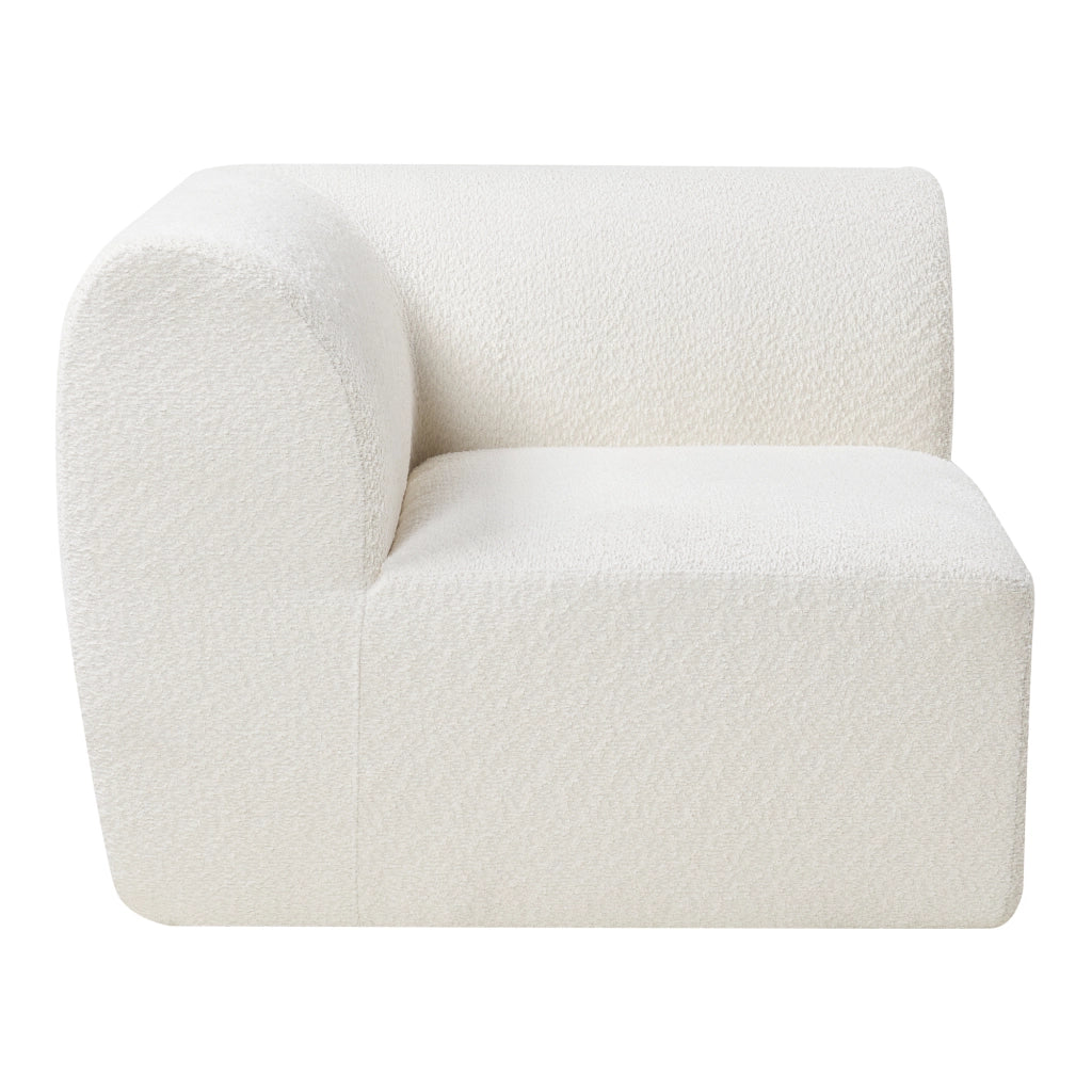 Mobile Angolare per Divano Componibile Modulare 76x108x108 cm Serie Hurvas - Bianco Crema [en.casa]