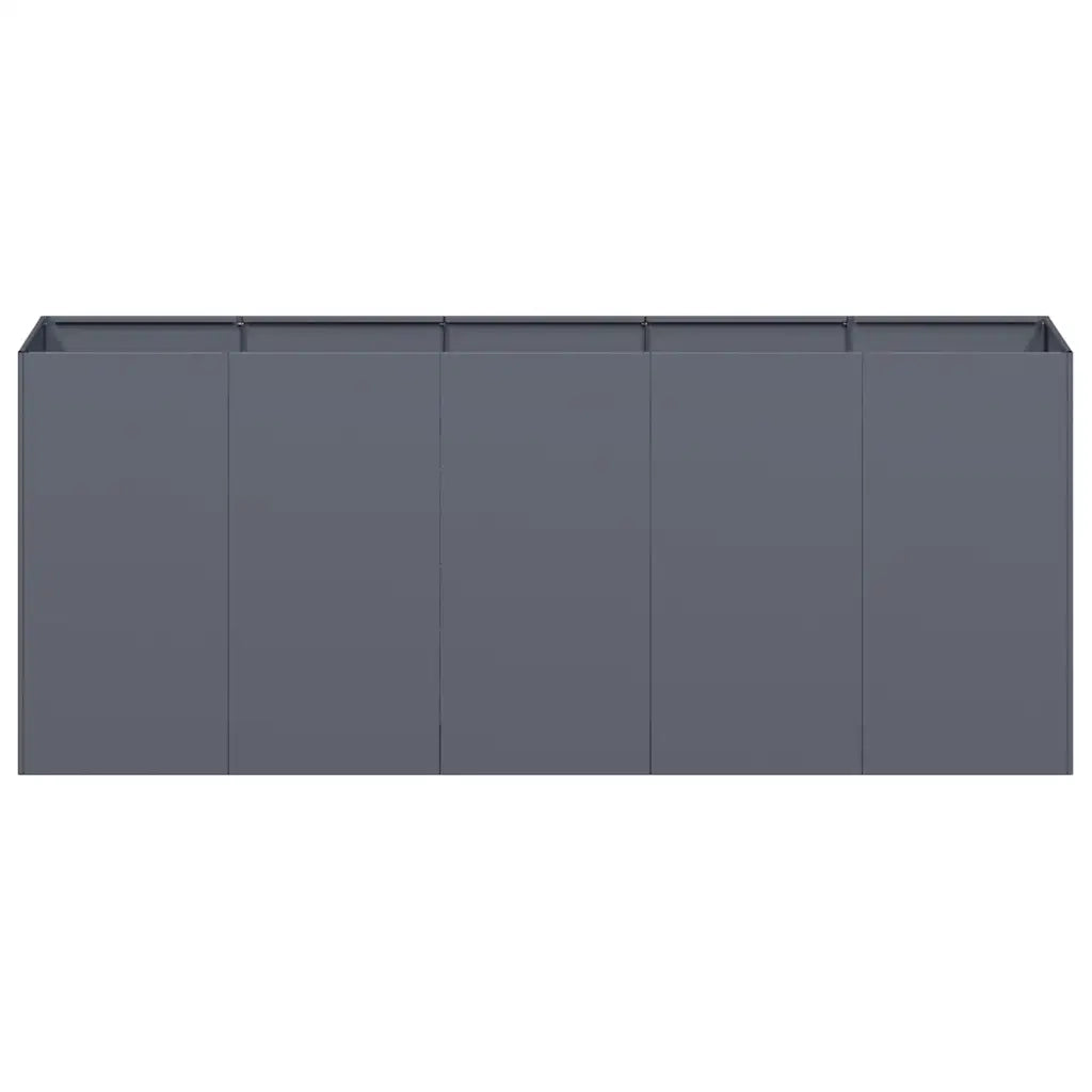 Fioriera Antracite 200x40x80 cm in Acciaio Laminato a Freddo 860726