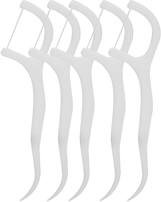 Flessa per interdentale da 500 pezzi - Flessa interdentale portatile - Strumento per la rimozione delle macchie dentali - Materiale sicuro - Resiste alla masticazione e funziona efficacemente - Amichevole con la gengiva - Flessa interdentale
