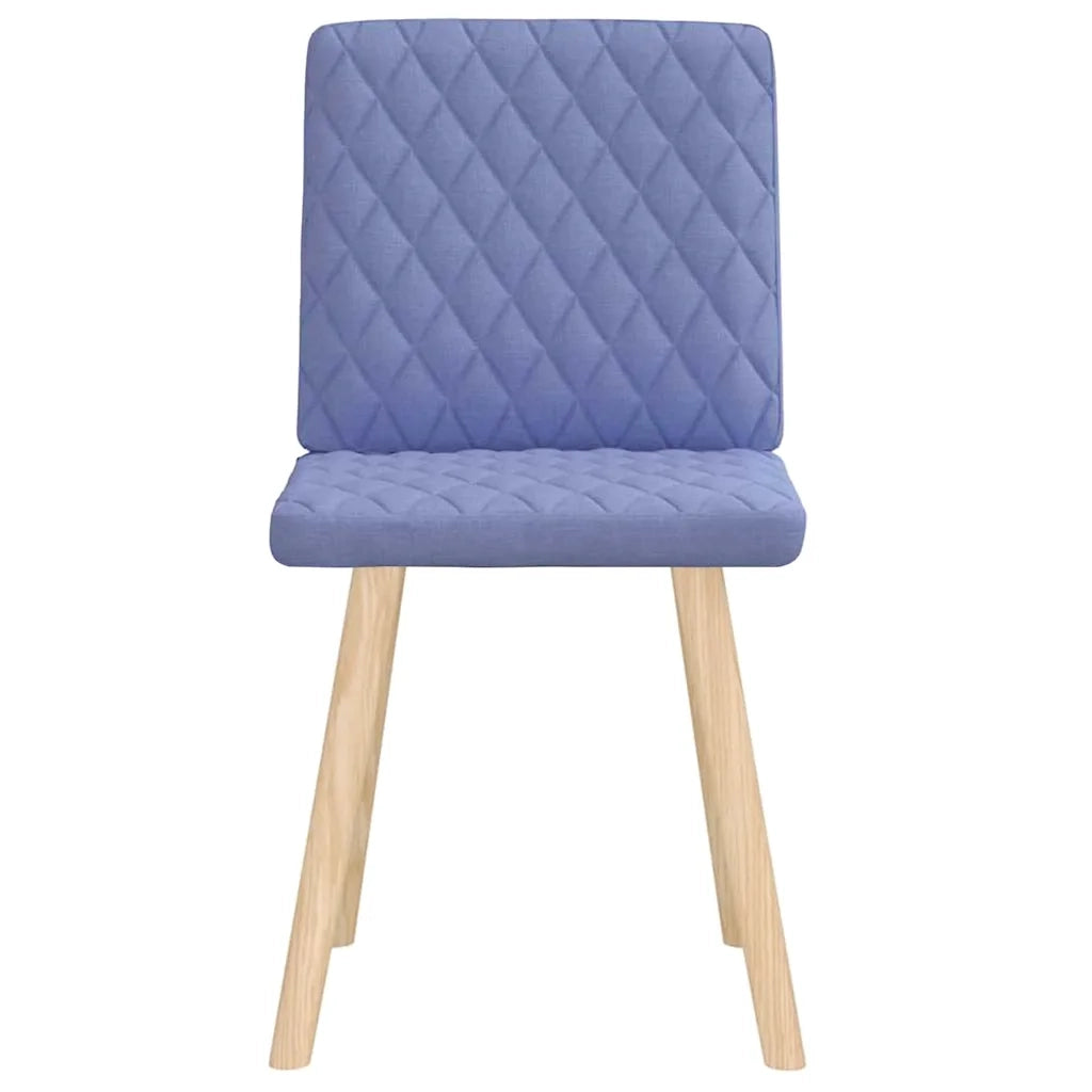 Sedie da Pranzo 2 pz | Sedie da cucina Blu Jeans in Tessuto