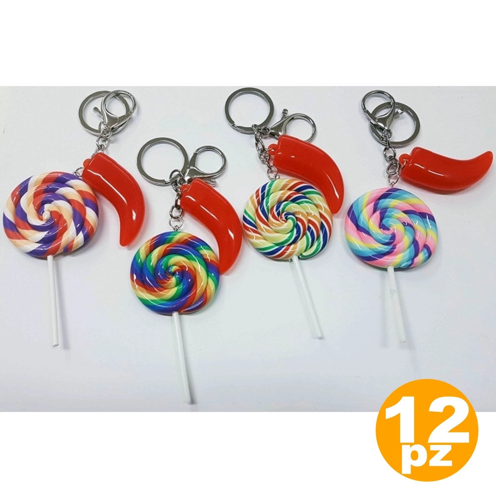 Trade Shop - Bomboniera Bomboniere Candy Lollipop Lecca Lecca Corno Compleanno Portachiavi -