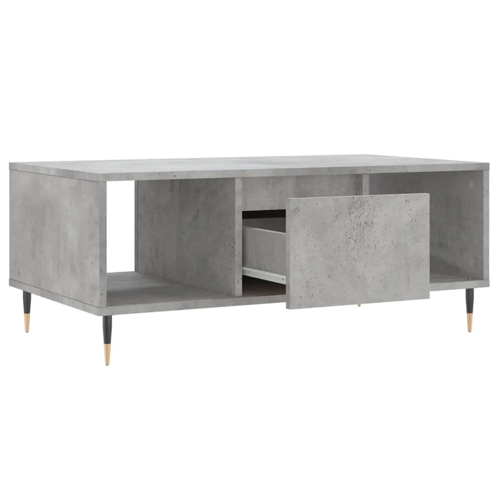 Tavolino salotto | Tavolino da caff¨¨ | Tavolino da Soggiorno Grigio Cemento 90x50x36,5 cm Legno Multistrato
