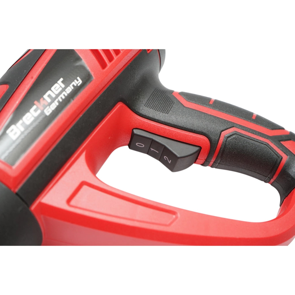 Pistola ad aria calda 2000W, 220V, flusso d'aria 300/500 l/min, 2 impostazioni di temperatura 50-600°C Breckner Germany