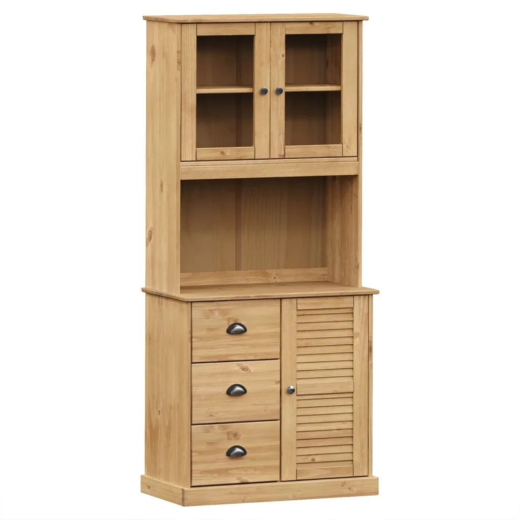 Credenza VIGO 78x40x175 cm in Legno Massello di Pino