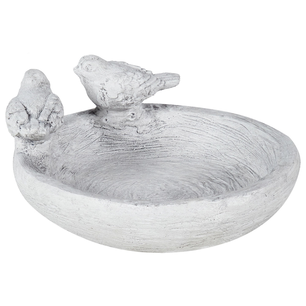 Fontana per uccelli MGO per giardino Accento decorativo all'aperto grigio