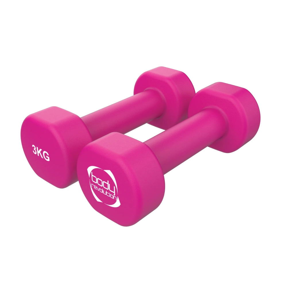 Manubri neoprene 2 x 3kg per allenamento