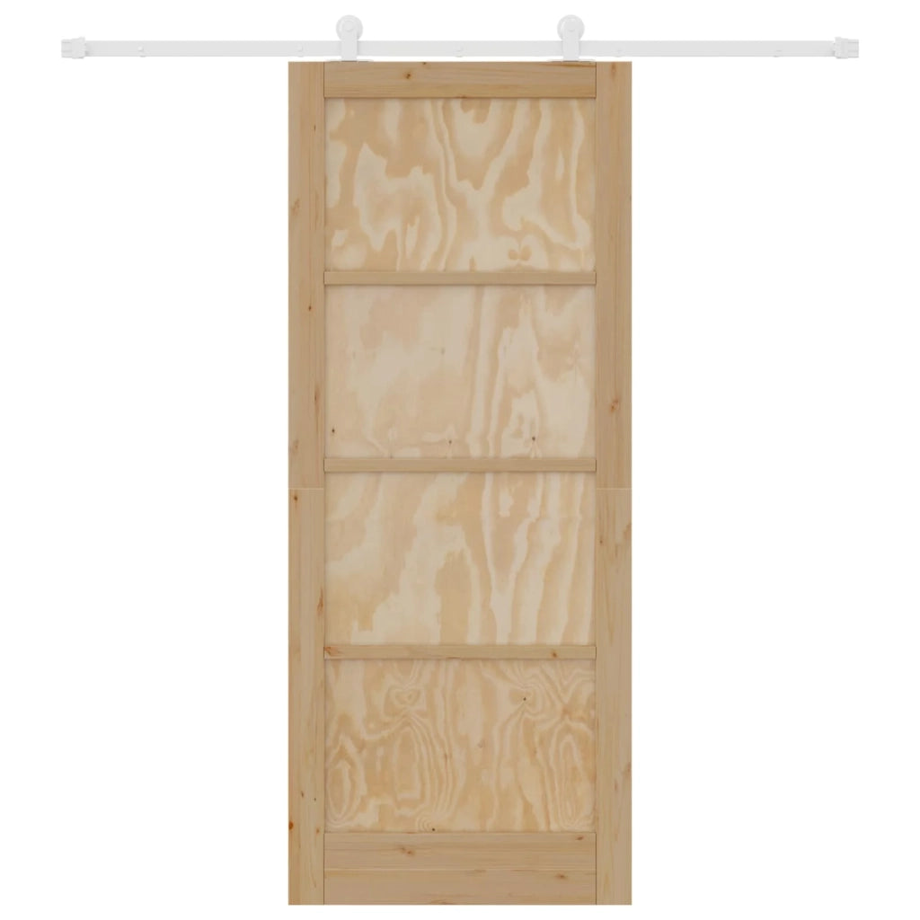 Porta scorrevole Naturale e Bianco 86 x 211 cm