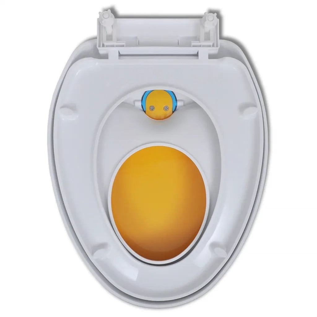 Copriwater Ammortizzato Bianco e Giallo per Adulti/Bambini CFW2747666