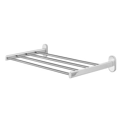 Mensola a muro portasciugamani con 4 bracci Gedy serie Febo in acciaio inox cromato