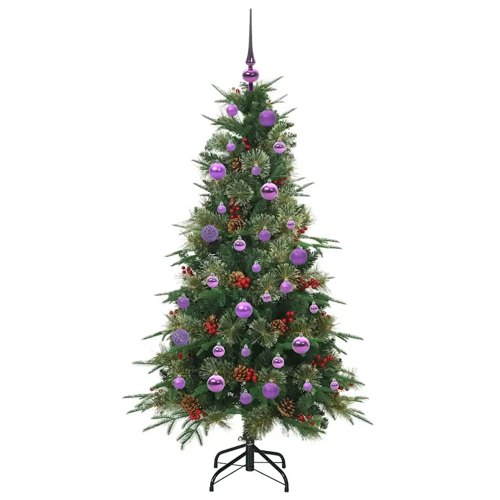 Albero di Natale | Decorazioni natalizie Artificiale con Rami Pieghevoli Verde 150 cm