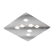 GISELLE P/G - PLAFONIERA COLORE ACCIAIO E BIANCO 7 LUCI ATTACCO GX53 54CM