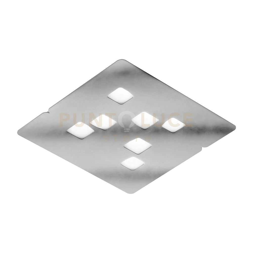 GISELLE P/G - PLAFONIERA COLORE ACCIAIO E BIANCO 7 LUCI ATTACCO GX53 54CM