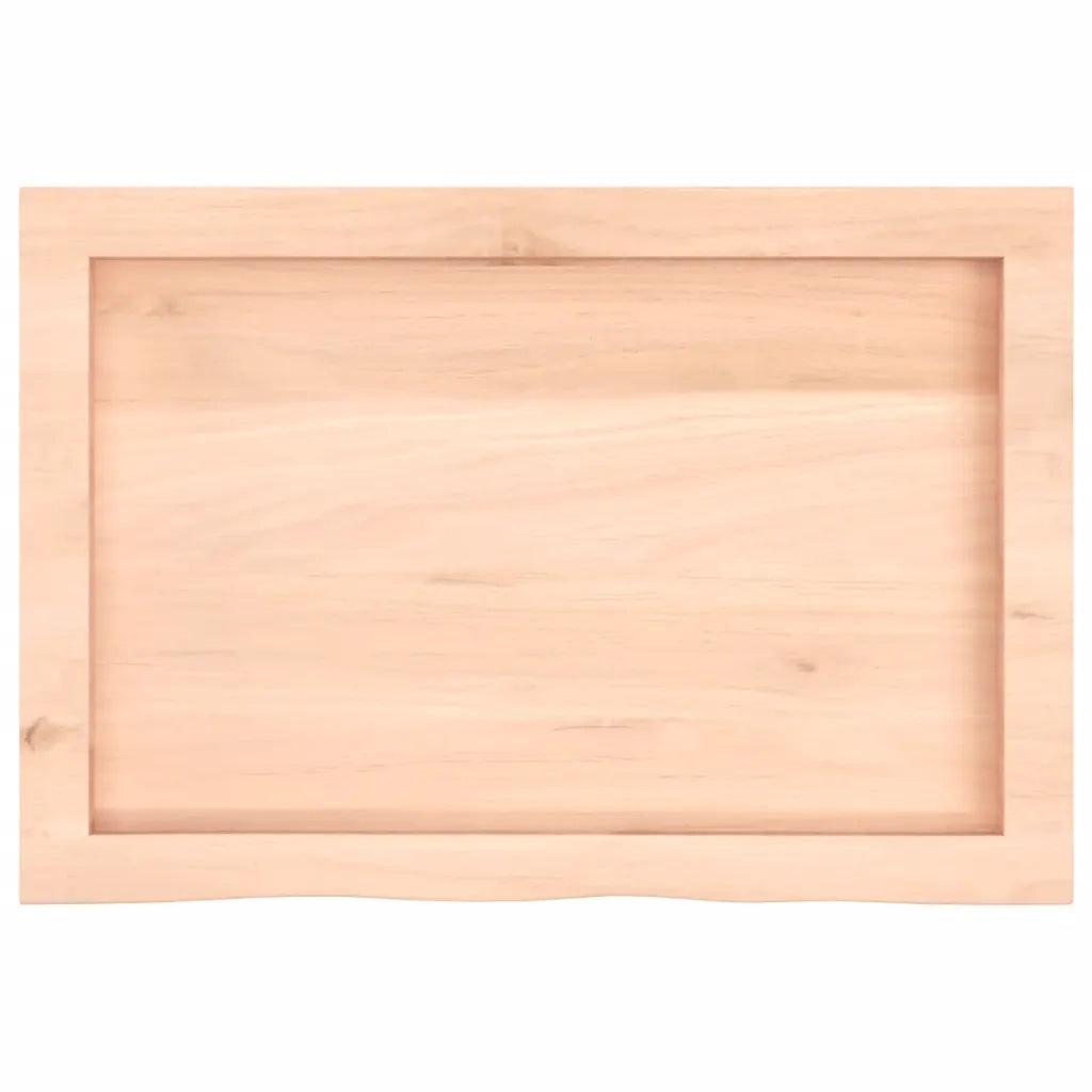 Piano Bagno 60x40x(2-6) cm in Legno Massello Non Trattato