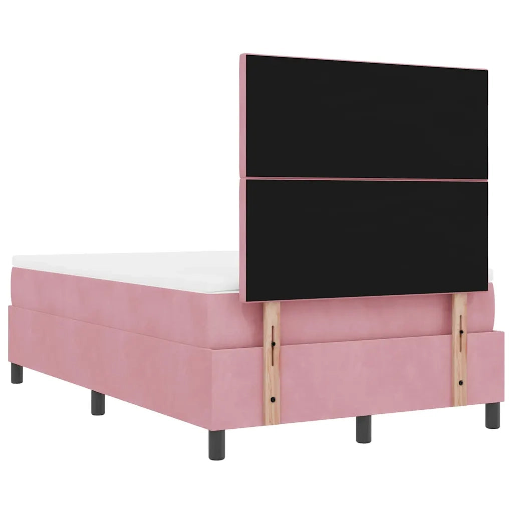 Letto a molle con testiera Rosa 200 x 120 cm Velluto 3344575