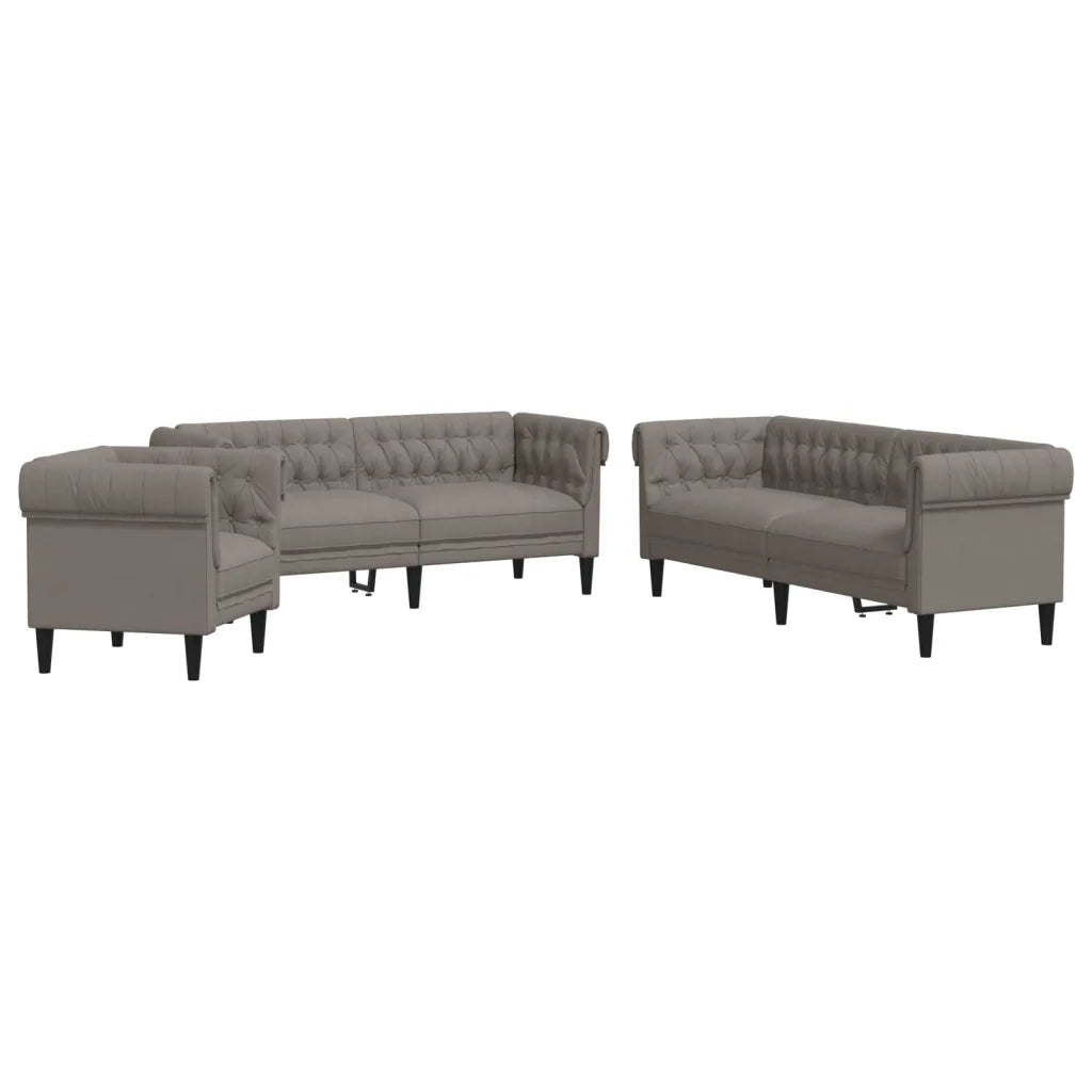 Set di Divani 3 pz Tortora in Tessutocod mxl 116516