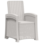 Sedia da giardino reclinabile effetto rattan Bianco PP 8011994