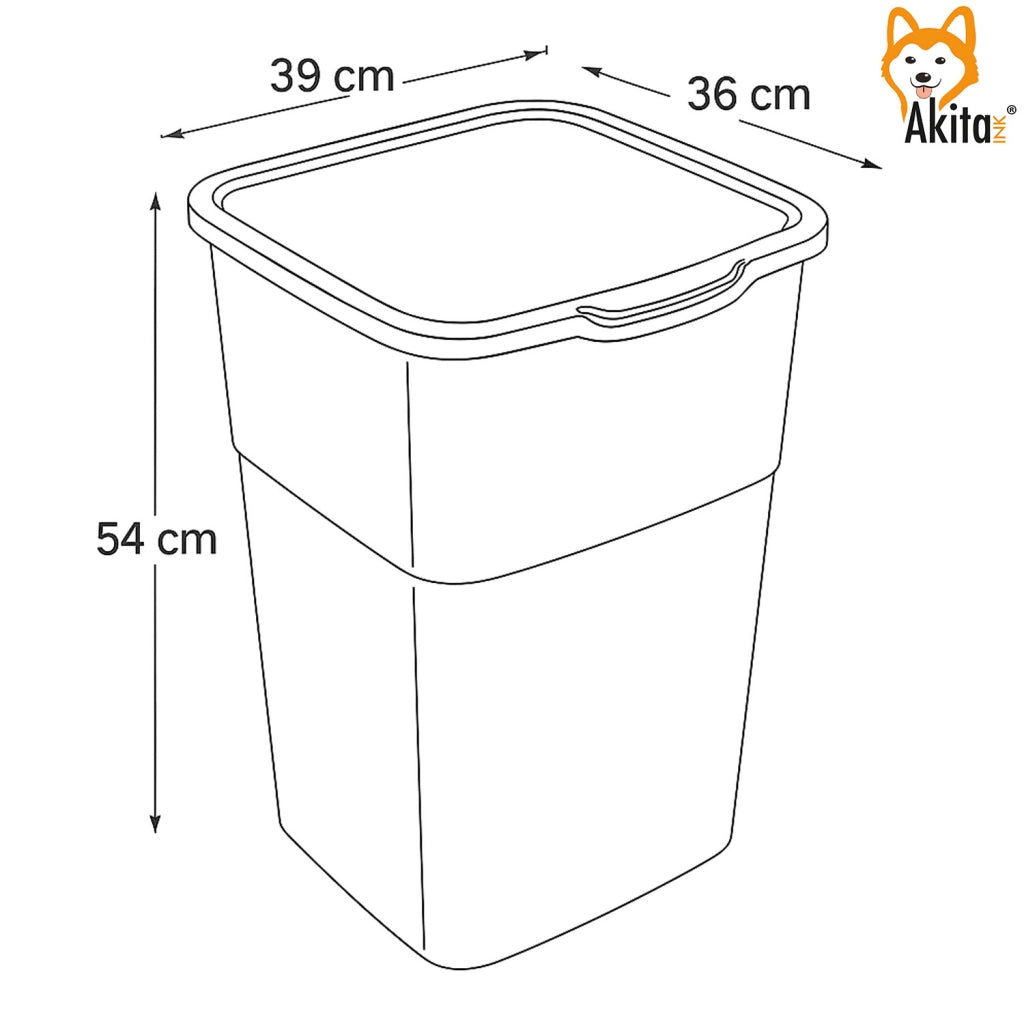 Akitaink Pattumiera 3 Scomparti 50L Differenziata