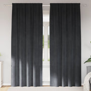 Tende oscuranti  con nastro superiore 2 pz in velluto grigio chiaro