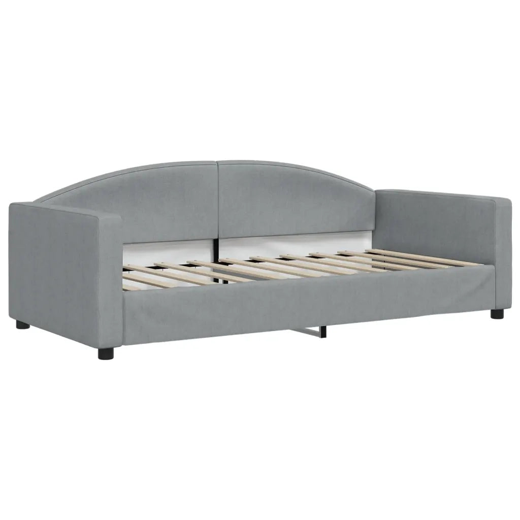 Letto da Giorno Grigio Chiaro 90x190 cm in Tessuto 354121