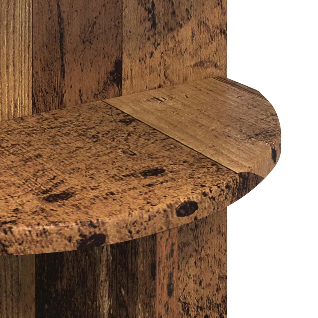 Tavolo laterale con archiviazione Legno antico Ø 39,5 x 55 cm 8001026