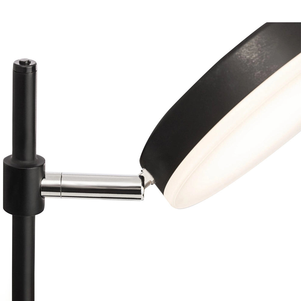 Maytoni Lampada da tavolo moderna Fad 1 luce LED integrato nero metallo diffusore acrilico