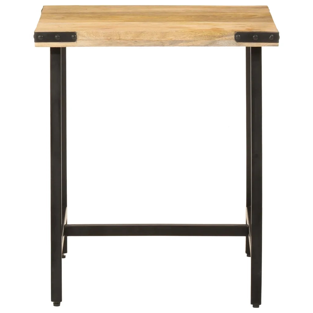 Tavolino 45x45x50cm in Legno Massello di Mango e Ferro 372734