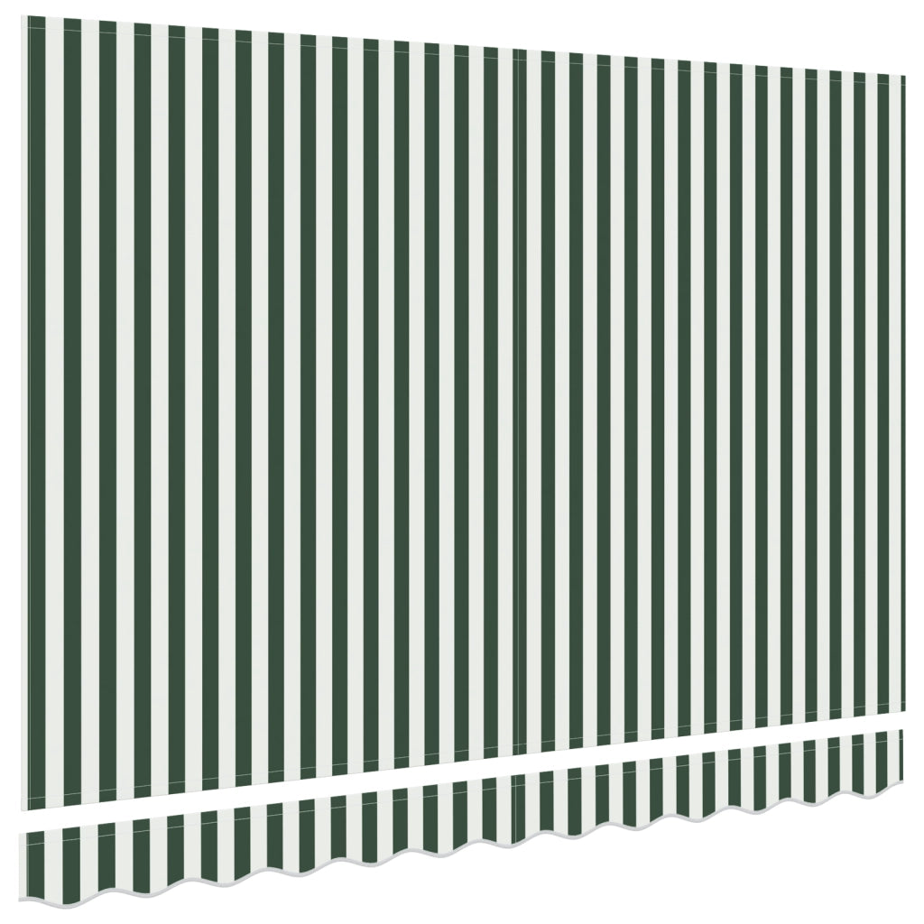 Tessuto di Ricambio per Tenda 3.5x2 m Verde e Bianco