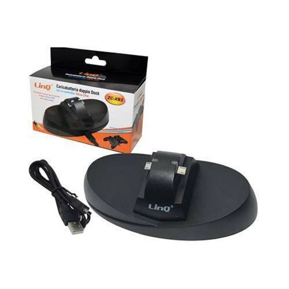 Trade Shop - Caricabatteria Doppio Dock Di Ricarica Per 2 Controller Joypad Xbox One Zc-xb2 -
