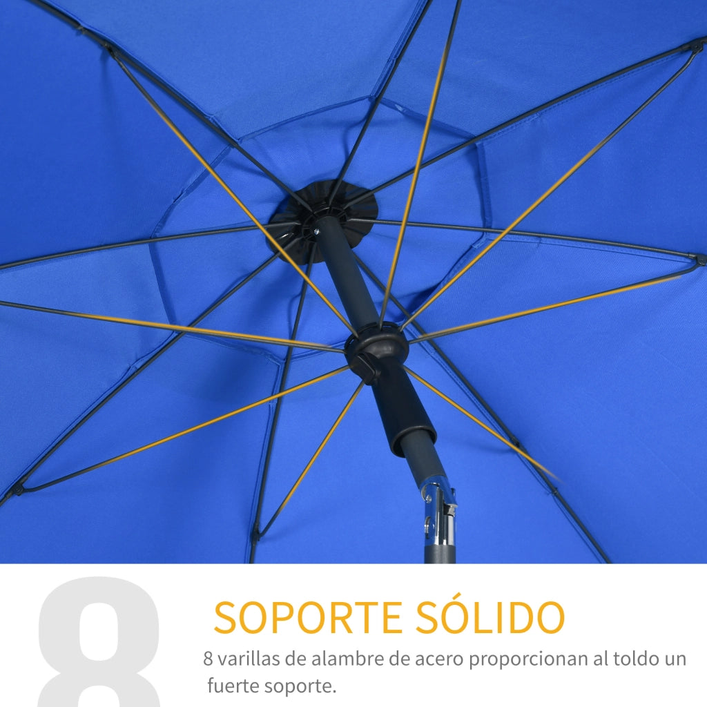 Ombrellone da Giardino ¨C zephmum ¨C Blu 180x209 cm