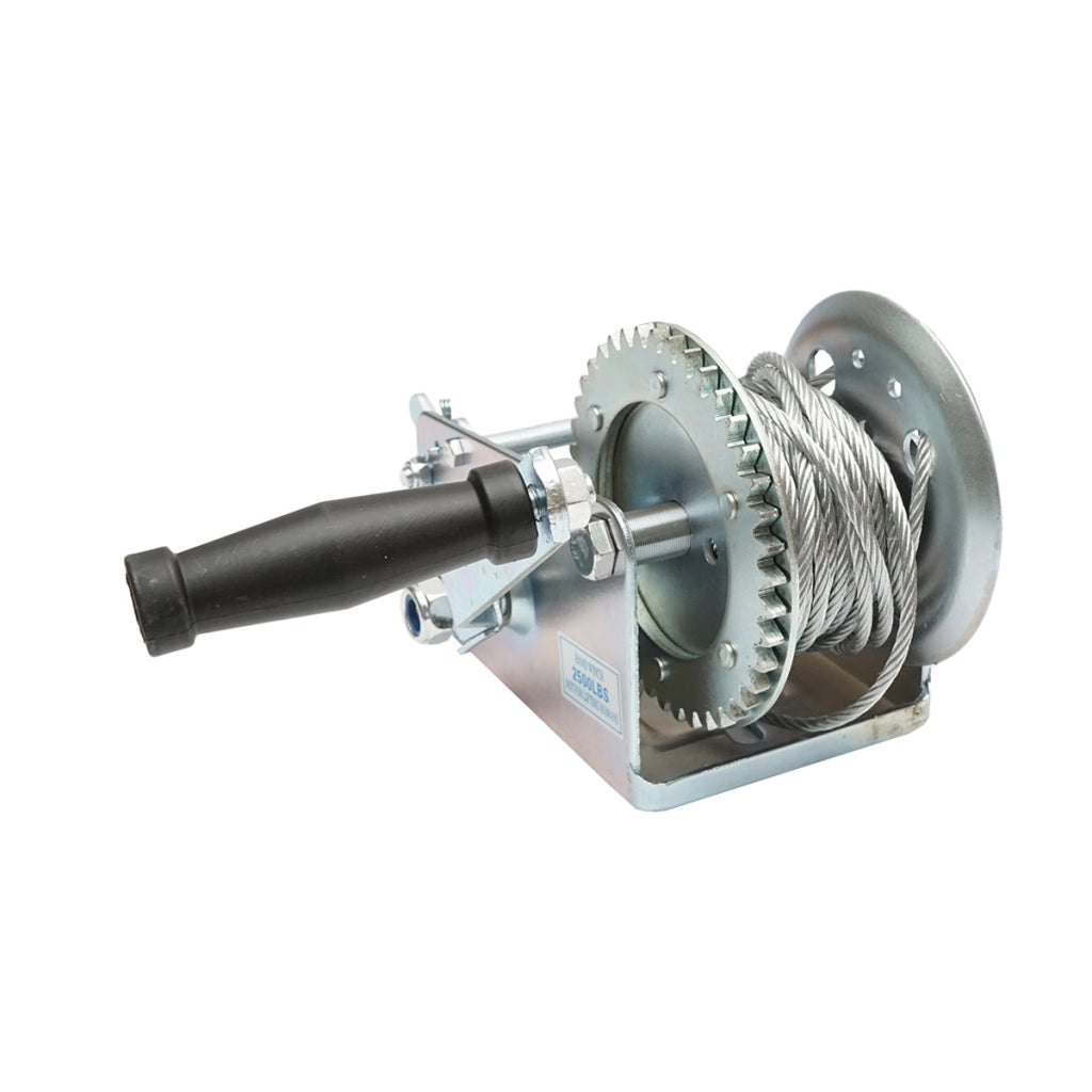 Verricello manuale da 900 kg con cavo d'acciaio da 4,8 mm x 10 m