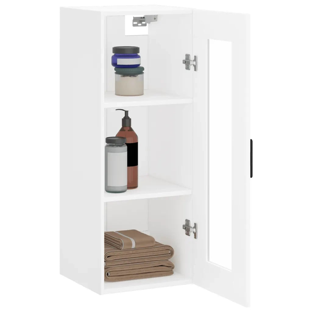 Mobile a Parete Bianco 34,5x34x90 cm