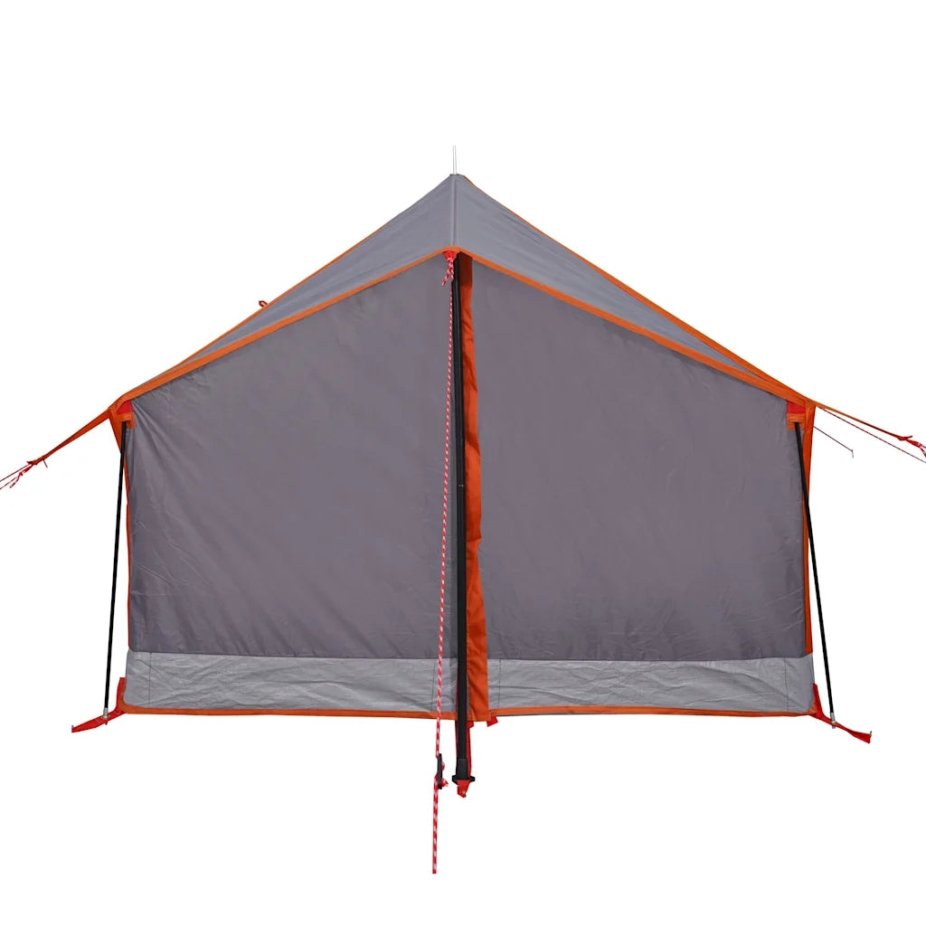 Tenda da Campeggio 2 Persone-Tenda per Escursionismo Grigio e Arancione Impermeabile 954145