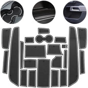 Materassini in gomma Antislip per supporto portadrikkies Console centrale Poggiatesta Portaoggetti 22 pezzi (nero)