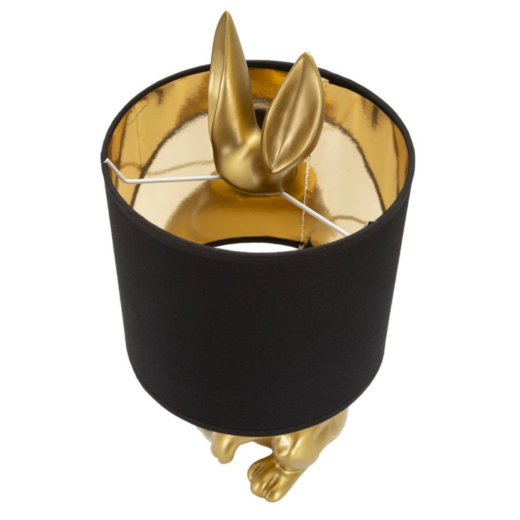 Lampada da Tavolo Coniglio 1, Nero, Poliresina, 20x20x43 cm