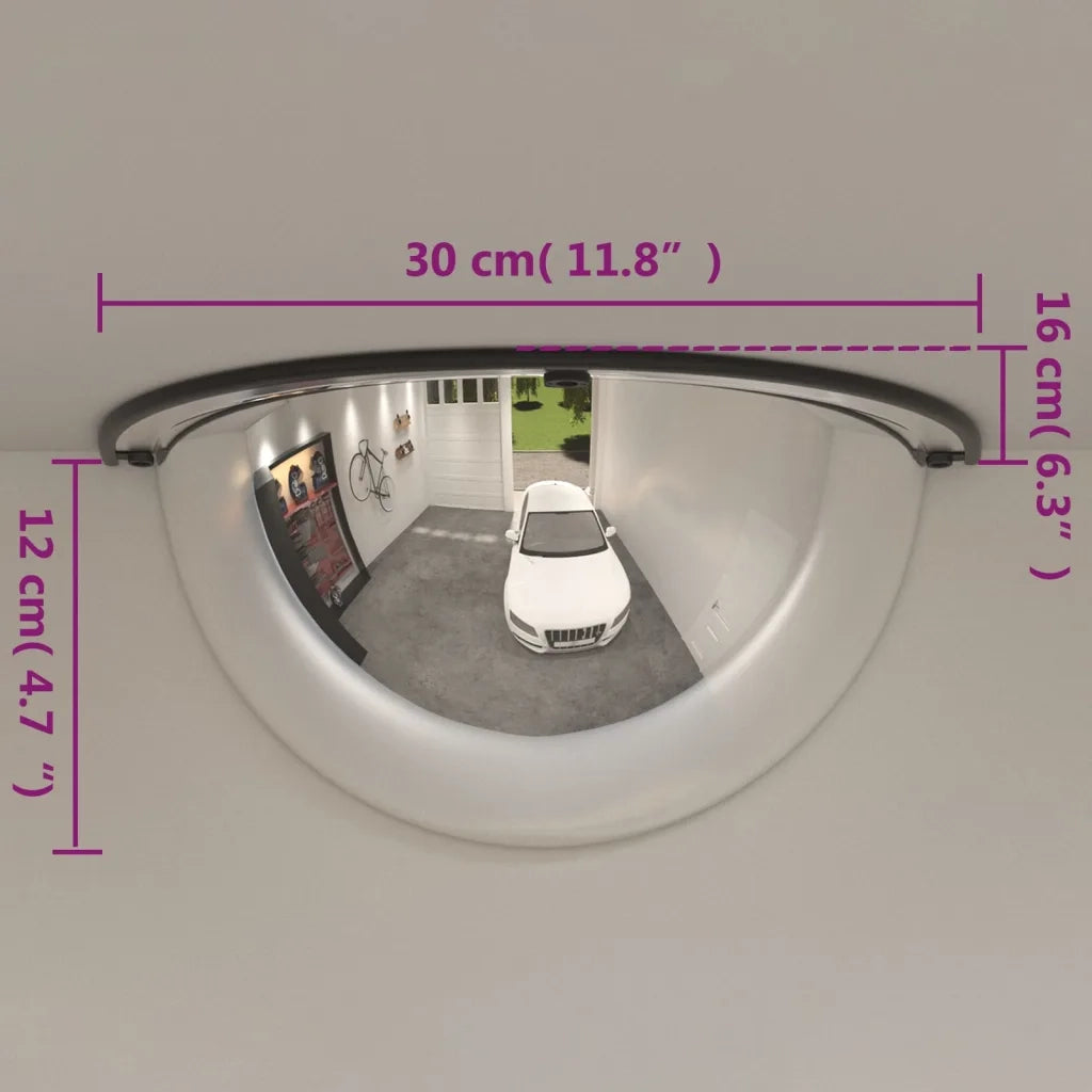 Specchi a Mezza Cupola per Traffico 2 pz ?30 cm in Acrilico CFW8540672