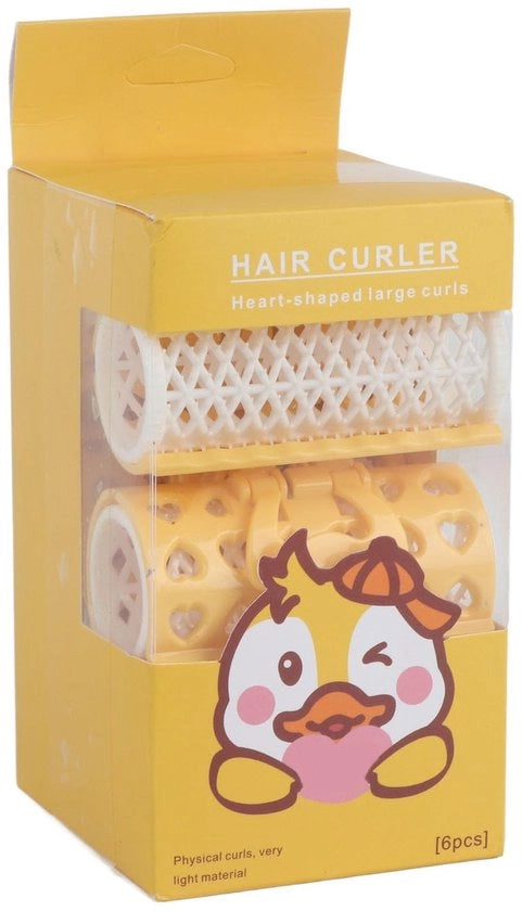 Set di Rotoli per Capelli 6 Pezzi - Portatile - Senza Danneggiamento - Modellazione Facile - ABS/Nylon - Ideale per Principianti - Rotoli per Capelli