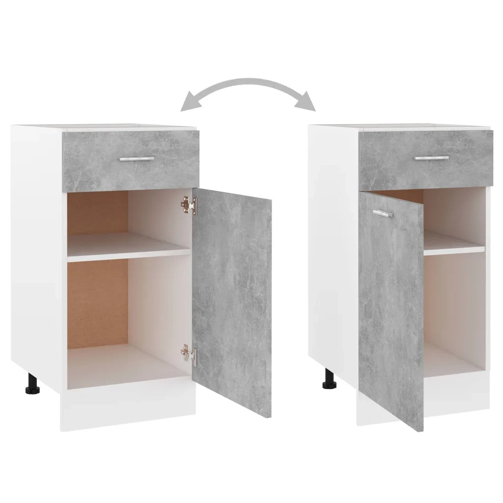 Armadio Inferiore Cassetto Grigio Cemento 40x46x81,5Multistrato 801216