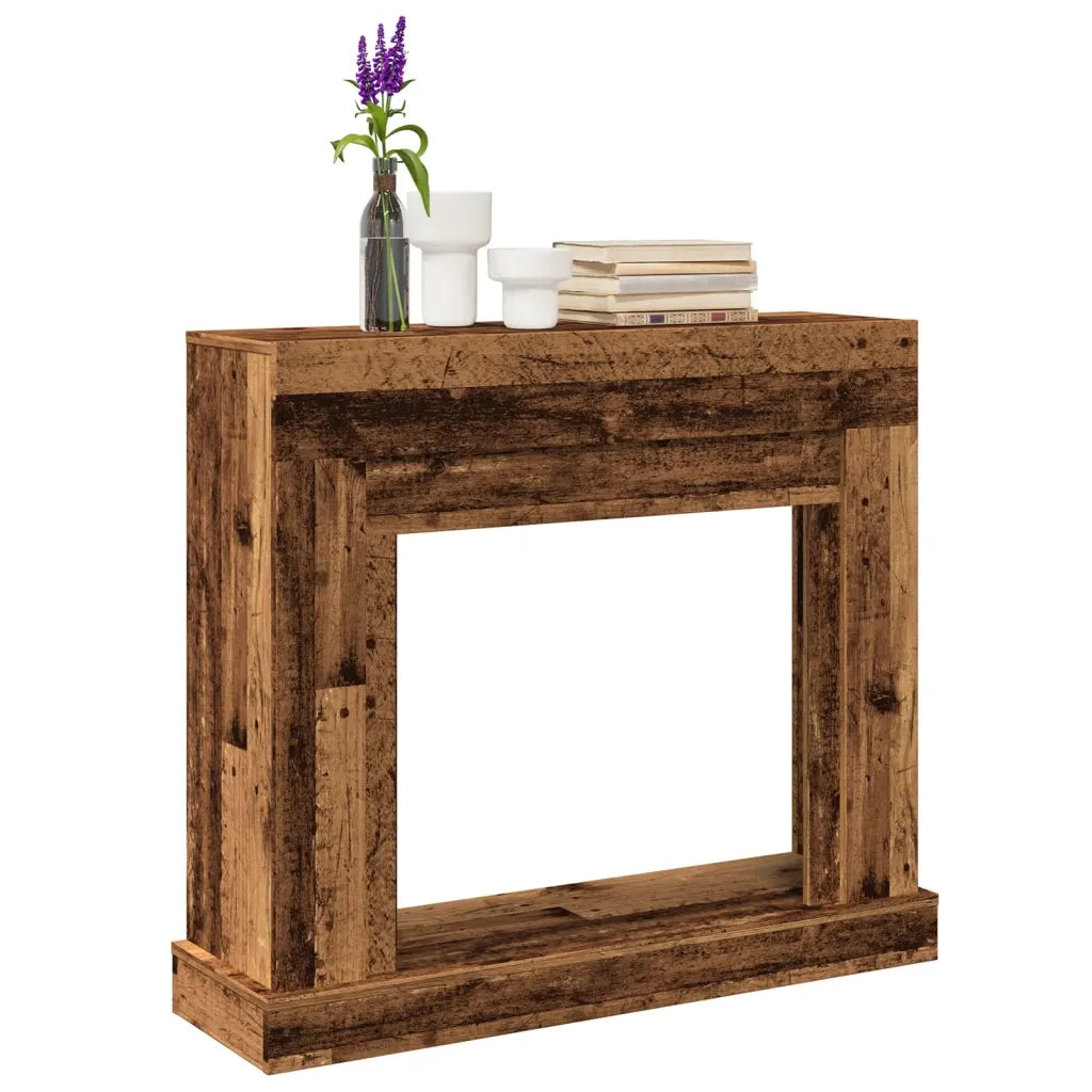 vidaXL Cornice per Camino Legno Antico 100x30x87,5 cm in Truciolato